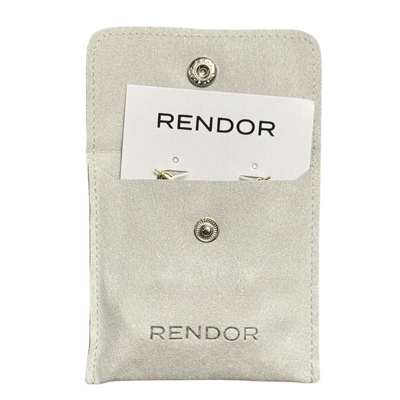 Rendor NEW Victoria Earrings In 14kt White Gold Plated MSRP $95 - Picture 3 of 3